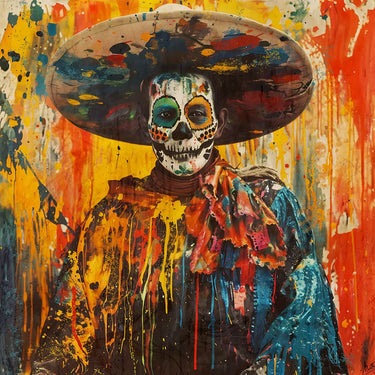 El Mexicano IV figurative canvas art print by Wiley Marta, featuring vibrant, detailed artwork on a high-quality canvas.