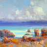 Coastal canvas art print by Yeremyan Vahe featuring serene ocean scene, designed for a calming home decor ambiance.