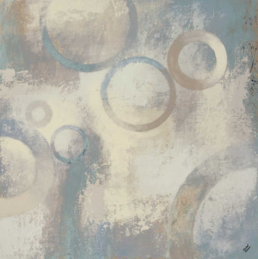 Muted cobalt blue abstract canvas art print by Marcon Michael, featuring modern, textured brushstrokes for stylish wall decor.