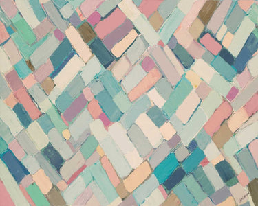 Abstract infinity pastels canvas art print by Feeling at Home, featuring soft pastel colors and modern artistic design.