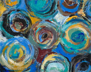 Continuum abstract canvas art print by Loreth Lanie featuring vibrant, flowing colors and modern design.