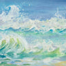 Coastal canvas art print featuring ocean waves and sandy shores by Pinto Patricia, part of Feeling at Home collection.