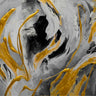 Blue and gold abstract canvas art print featuring ocean-inspired design by Loreth Lanie, titled The Sea Sings, from Feeling at Home.