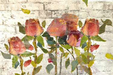 Garden stems floral canvas art print by Loreth Lanie, featuring vibrant botanical design on textured canvas wall art.