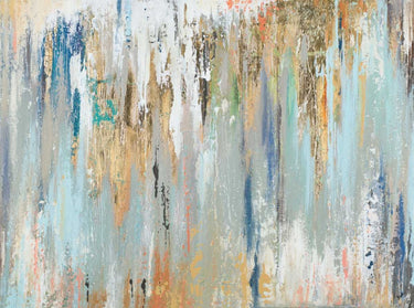 Feeling at Home Blue Illusion abstract canvas art print by Pinto Patricia, vibrant blue and abstract design on canvas.