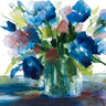 Blue Haven II floral canvas art print by Loreth Lanie, vibrant botanical design from Feeling at Home collection.