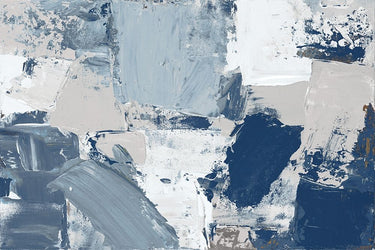 Blue abstract canvas art print by Loreth Lanie, featuring vibrant, modern design in a Feeling at Home art print style.