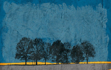 Feeling at home Midnight View landscape canvas art print by Mabat Ynon, showcasing a serene nighttime scene in vivid detail.