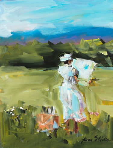 Canvas Art Print Lady Painting Figurative subject by Slivka Jane Fine Art Print quality
