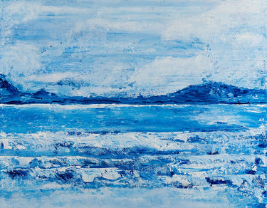 Feeling at Home Ocean Wave Kaneohe coastal art print by Ritter Gina, featuring a serene ocean scene on canvas.