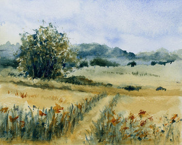 Landscape canvas art print by Loreth Lanie featuring a serene rural scene, part of the Feeling at Home collection.