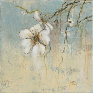 Cherry Blossom floral canvas art print by Feeling at Home featuring delicate pink blossoms on a natural background.