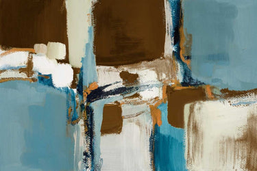 Abstract canvas art print by Loreth Lanie, featuring vibrant colors and textured brushstrokes, part of Feeling at Home collection.