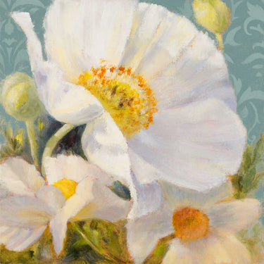 Sunbeam Flowers I floral canvas art print by Loreth Lanie, featuring vibrant flower designs in a decorative wall art piece.