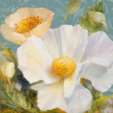 Sunbeam Flowers II floral canvas art print by Loreth Lanie, featuring vibrant, colorful flower design on high-quality art print.