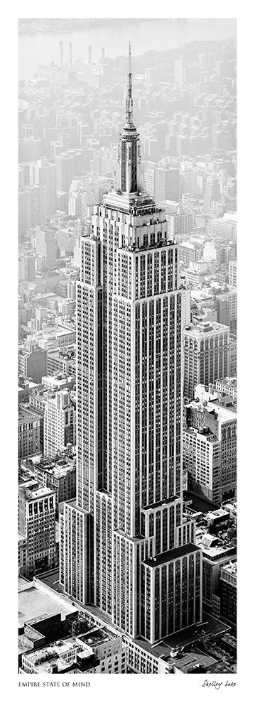 Feeling at Home Empire State of Mind photography canvas art print showcasing a cityscape in vibrant colors.