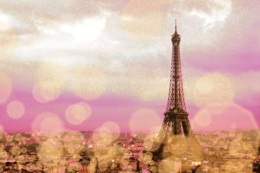 Feeling at Home Paris Sparkles photography canvas art print by Navas Emily, featuring shimmering Paris skyline on high-quality canvas.