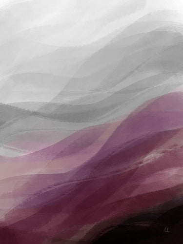 Art Print on canvas Calming Waves II Plum by Adams Sarah Abstract Expressionism artwork