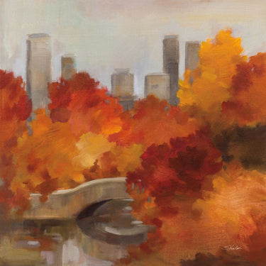 Feeling at Home Central Park Autumn Nature canvas art print by Vassileva Silvia, showcasing vibrant fall foliage and scenic park views.