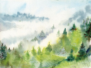 Art Print on canvas Evergreen by Rice Kristy Decorative Post-Impressionism artwork