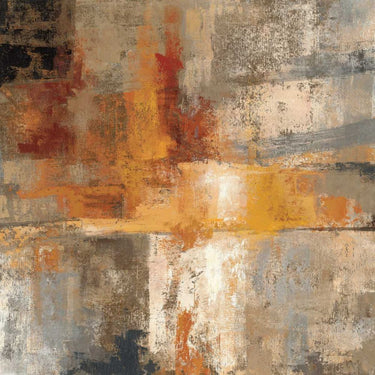 Art Print on canvas Silver and Amber Crop by Vassileva Silvia Abstract Expressionism artwork