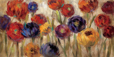 Art Print on canvas Asters and Mums by Vassileva Silvia Floral Modernism artwork