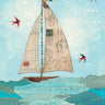 Art Print on canvas Coastal Notes I by Prahl Courtney Coastal Post-Impressionism artwork