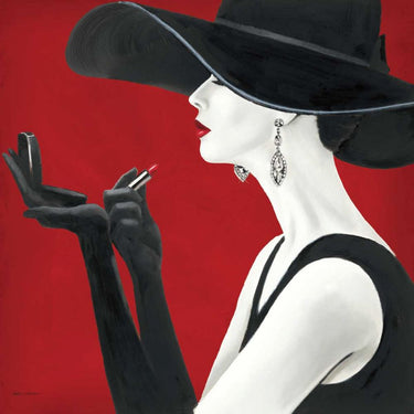 Feeling at Home Haute Chapeau Rouge II fashion canvas art print by Fabiano Marco, featuring vibrant, stylish design on textured canvas.