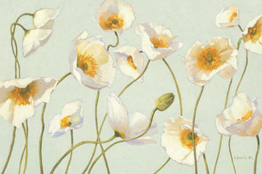 Art Print on canvas White and Bright Poppies by Novak Shirley Floral Post-Impressionism artwork