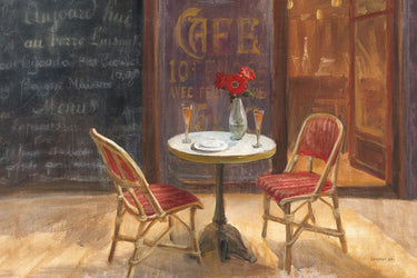 Art Print on canvas Cafe a Deux by Nai Danhui European Post-Impressionism artwork
