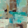 Art Print on canvas Teal and Aqua Reflections v2 by Vassileva Silvia Abstract Post-Impressionism artwork