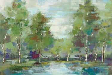 Art Print on canvas Forest at Dawn Crop by Vassileva Silvia Abstract Impressionism artwork