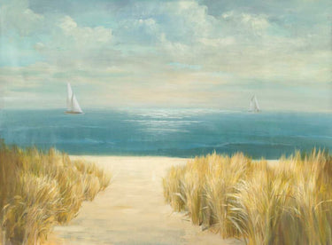 Art Print on canvas Seascape with Boat by Nai Danhui Coastal Modernism artwork