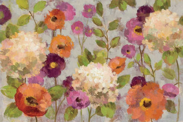 Art Print on canvas Hydrangeas and Anemones by Vassileva Silvia Floral Post-Impressionism artwork