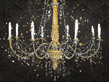 Art Print on canvas Grand Chandelier Black I by Wiens James Contemporary Post-Impressionism artwork