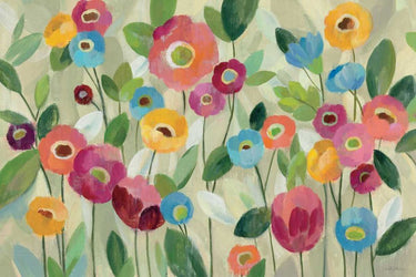 Art Print on canvas Fairy Tale Flowers V by Vassileva Silvia Floral Post-Impressionism artwork