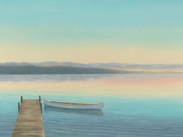 Art Print on canvas Zen Canoe I Crop by Wiens James Coastal Rococo artwork