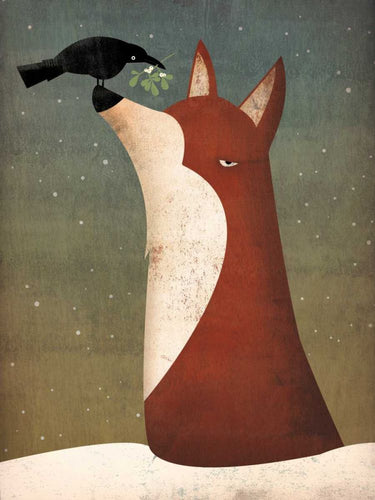 Art Print on canvas Fox and Mistletoe by Fowler Ryan Animals Post-Impressionism artwork