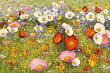 Art Print on canvas Champ de Fleur III by Novak Shirley Floral Post-Impressionism artwork