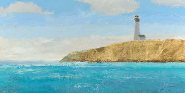 Art Print on canvas Lighthouse Seascape II Crop II by Wiens James Coastal Renaissance artwork