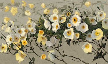 Art Print on canvas Breezes Gray Crop by Novak Shirley Floral Post-Impressionism artwork
