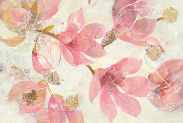 Art Print on canvas Magnolias in Bloom on White by Hristova Albena Floral Post-Impressionism artwork