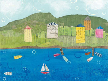 Art Print on canvas Coastal Harbor II by Prahl Courtney Coastal Abstract Expressionism artwork