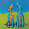 Art Print on canvas Howling Hounds by Adams Phyllis Animals Realism artwork