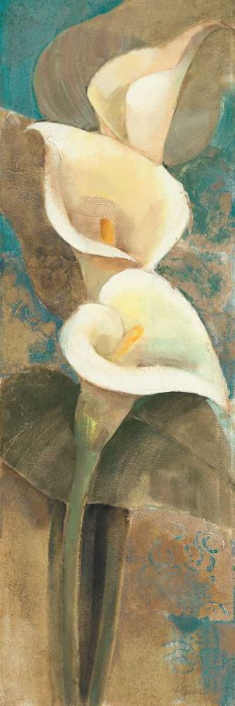 Art Print on canvas Calla Lily Trio Panel by Hristova Albena Floral Post-Impressionism artwork