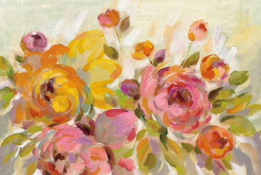 Art Print on canvas Brushy Peonies by Vassileva Silvia Floral Romanticism artwork