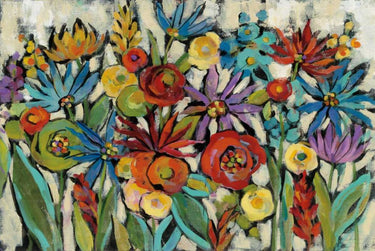 Art Print on canvas Confetti Floral I by Vassileva Silvia Floral Post-Impressionism artwork