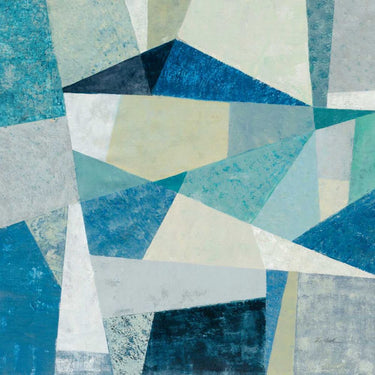 Art Print on canvas Indigo Geo Metric Soft by Vassileva Silvia Abstract Post-Impressionism artwork