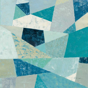 Art Print on canvas Indigo Geo Metric II Soft by Vassileva Silvia Abstract Realism artwork