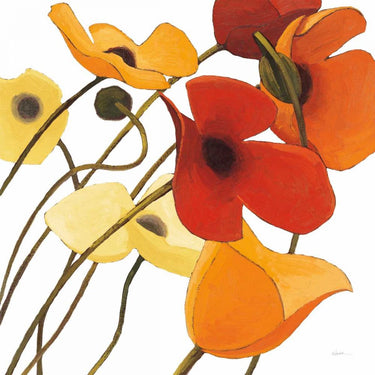 Art Print on canvas Up Two on White Yellow by Novak Shirley Floral Impressionism artwork